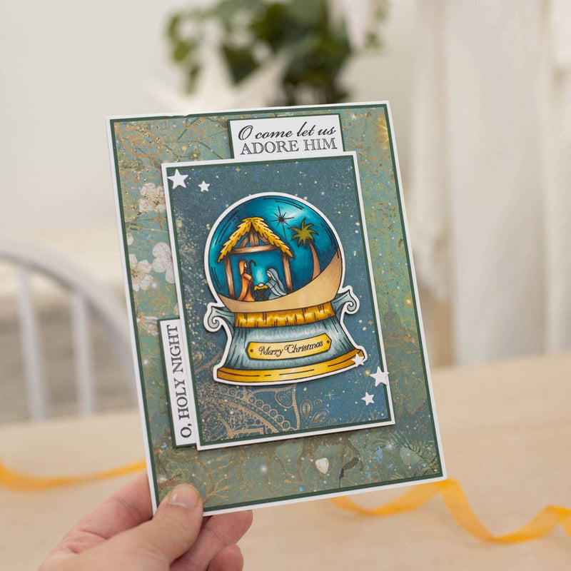 O Holy Night Stamp and Die Away in a Manger by Crafters Companion - Craftywaftyshop