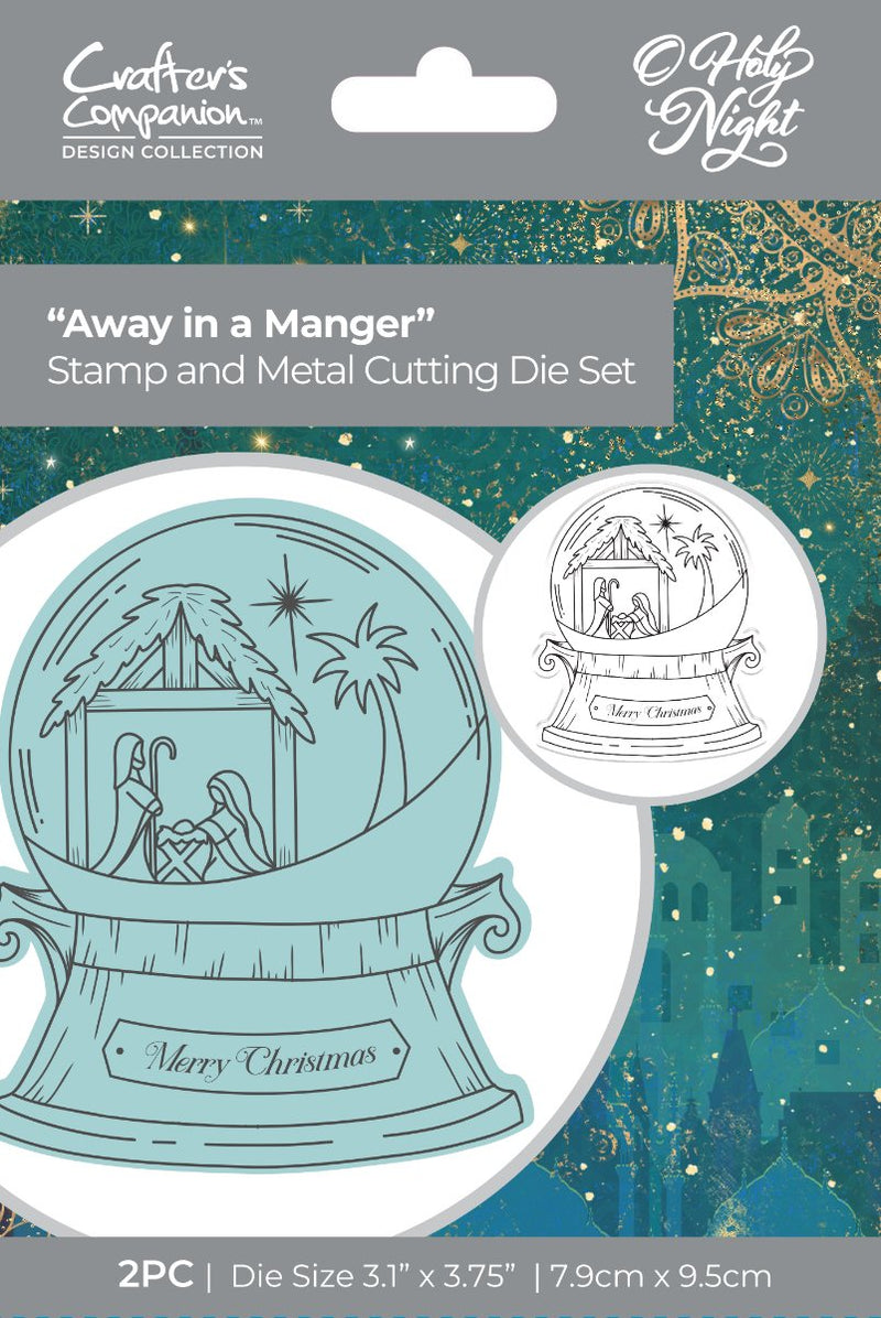 O Holy Night Stamp and Die Away in a Manger by Crafters Companion - Craftywaftyshop