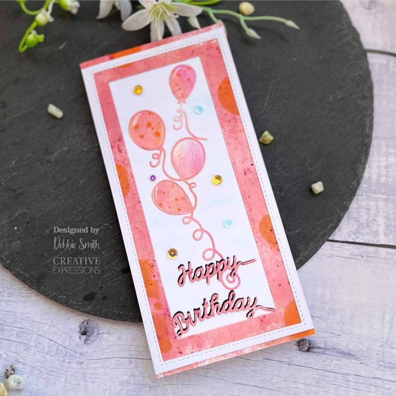 One-liner Collection Balloons Craft Die by Creative Expressions - Craftywaftyshop
