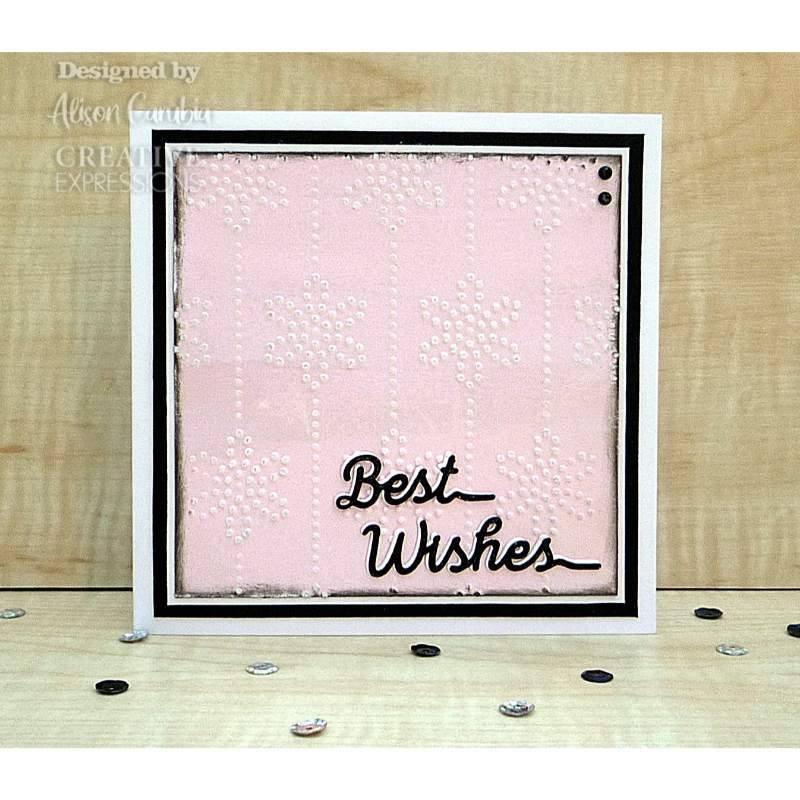 One-liner Collection Best Wishes Craft Die by Creative Expressions - Craftywaftyshop