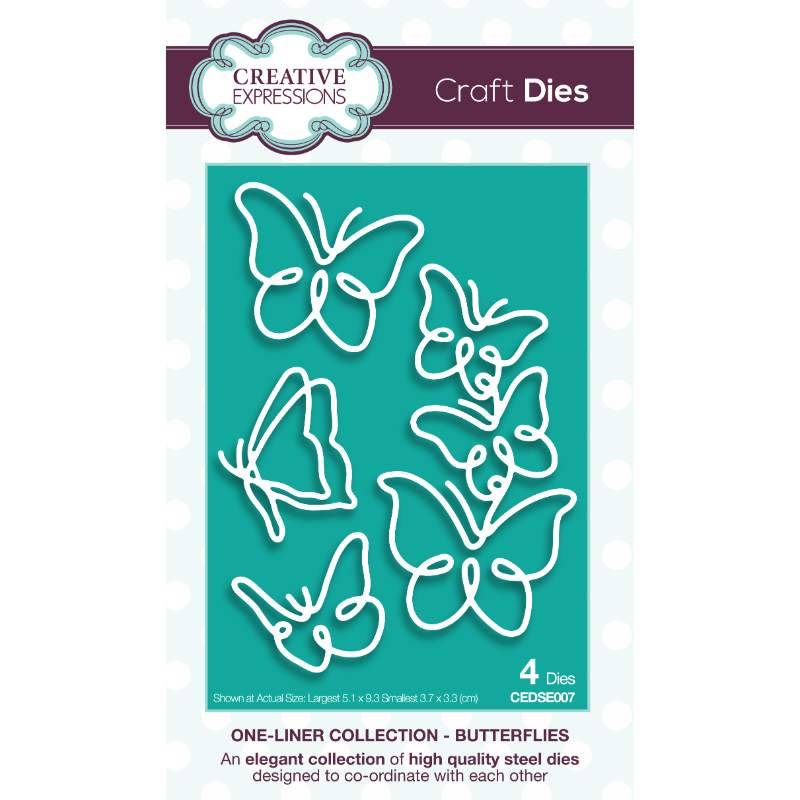 One-liner Collection Butterflies Craft Die by Creative Expressions - Craftywaftyshop