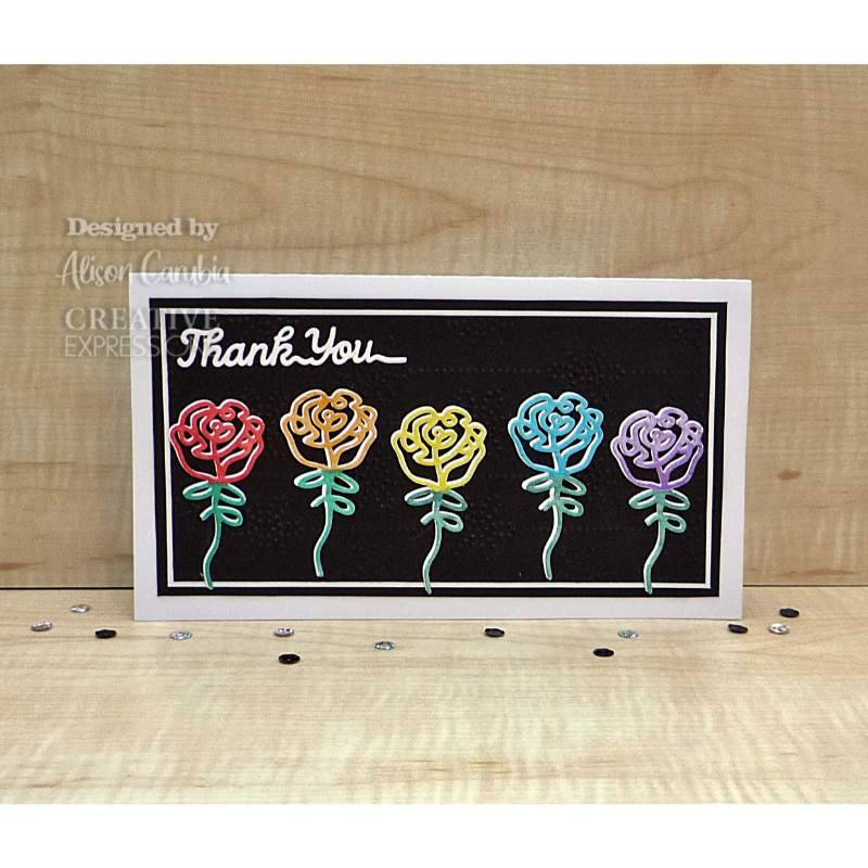 One-liner Collection Thank You Craft Die by Creative Expressions - Craftywaftyshop