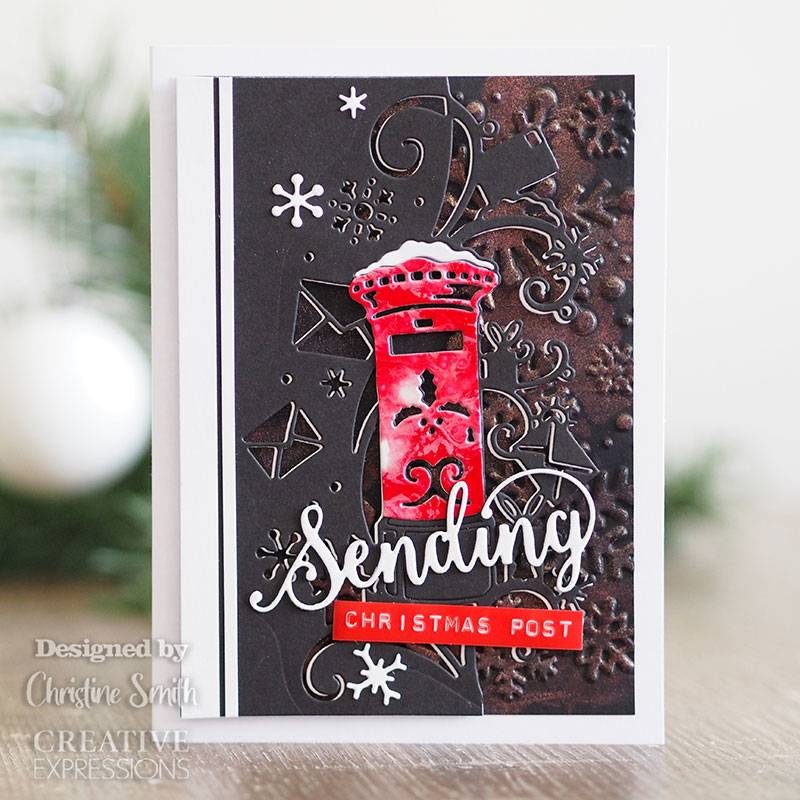Paper Cuts Christmas Post Edger Craft Die by Creative Expressions - Craftywaftyshop