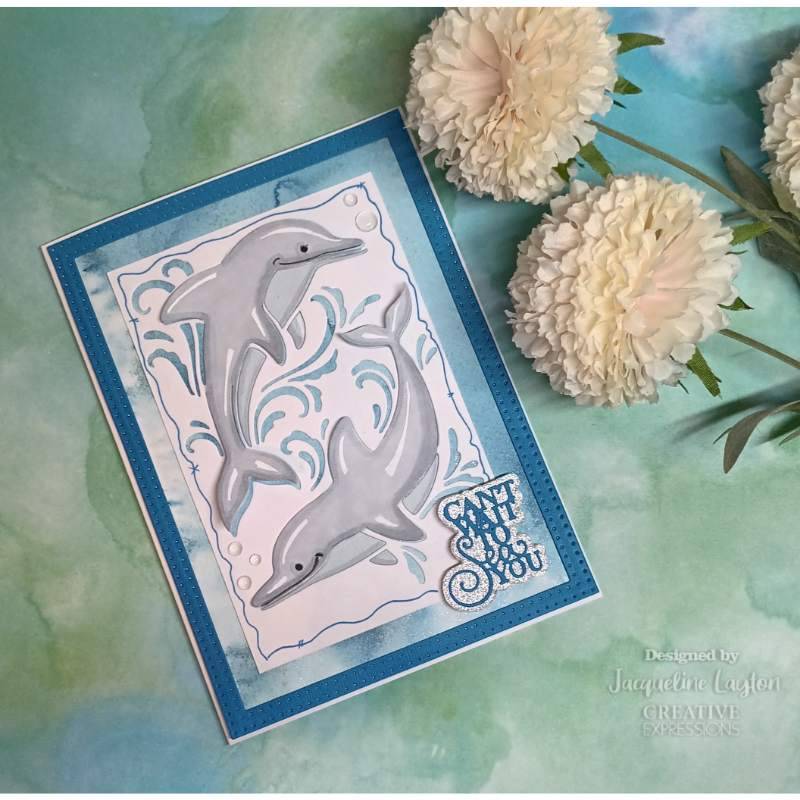 Paper Cuts Cut & Lift Dolphin Dive Craft Die by Creative Expressions - Craftywaftyshop