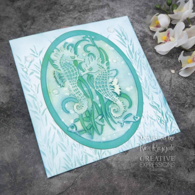 Paper Cuts Cut & Lift Seahorse Symphony Craft Die by Creative Expressions - Craftywaftyshop