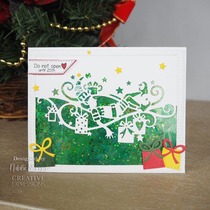 Paper Cuts Lazy Elf Edger Craft Die by Creative Expressions - Craftywaftyshop