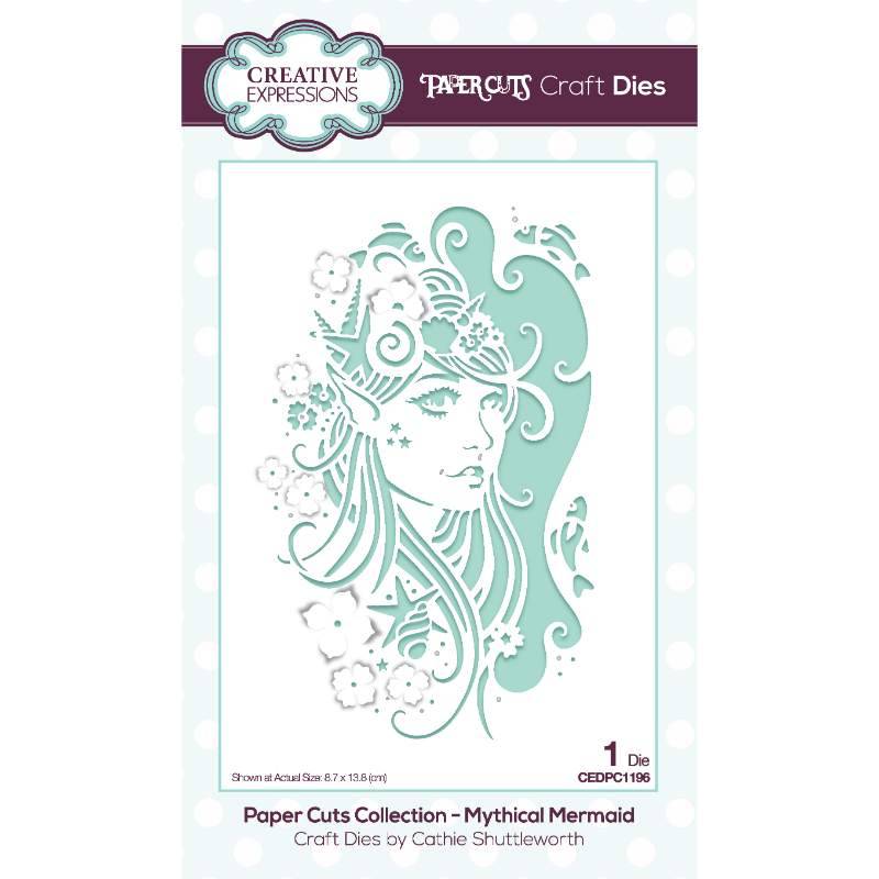 Paper Cuts Mythical Mermaid Craft Die by Creative Expressions - Craftywaftyshop