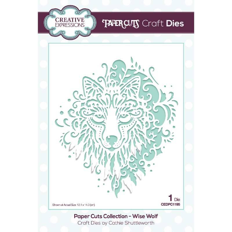 Paper Cuts Wise Wolf Craft Die by Creative Expressions - Craftywaftyshop