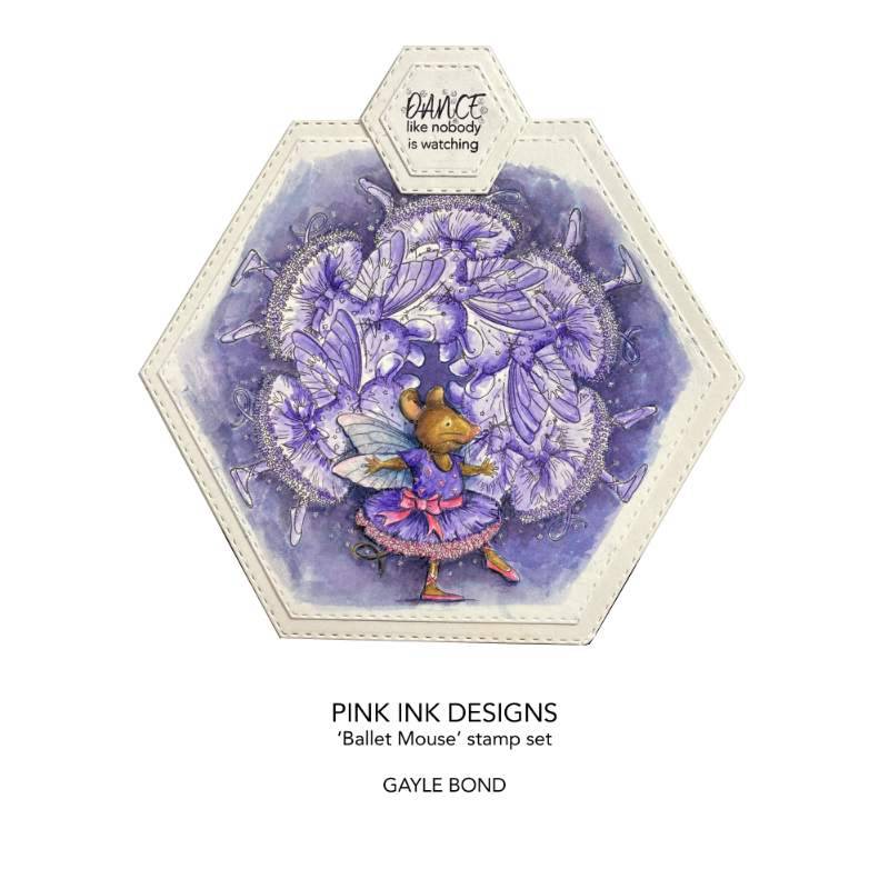 Pink Ink Designs Ballet Mouse 3 in x 4 in Clear Stamp by Creative Expressions - Craftywaftyshop