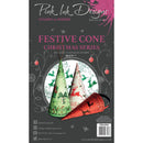 Pink Ink Designs Festive Cone 6 in x 4 in Clear Stamp Set - Craftywaftyshop