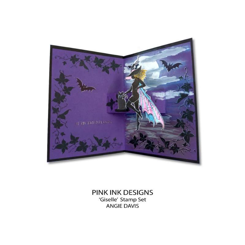 Pink Ink Designs Giselle 6 in x 8 in Clear Stamp Set - Craftywaftyshop