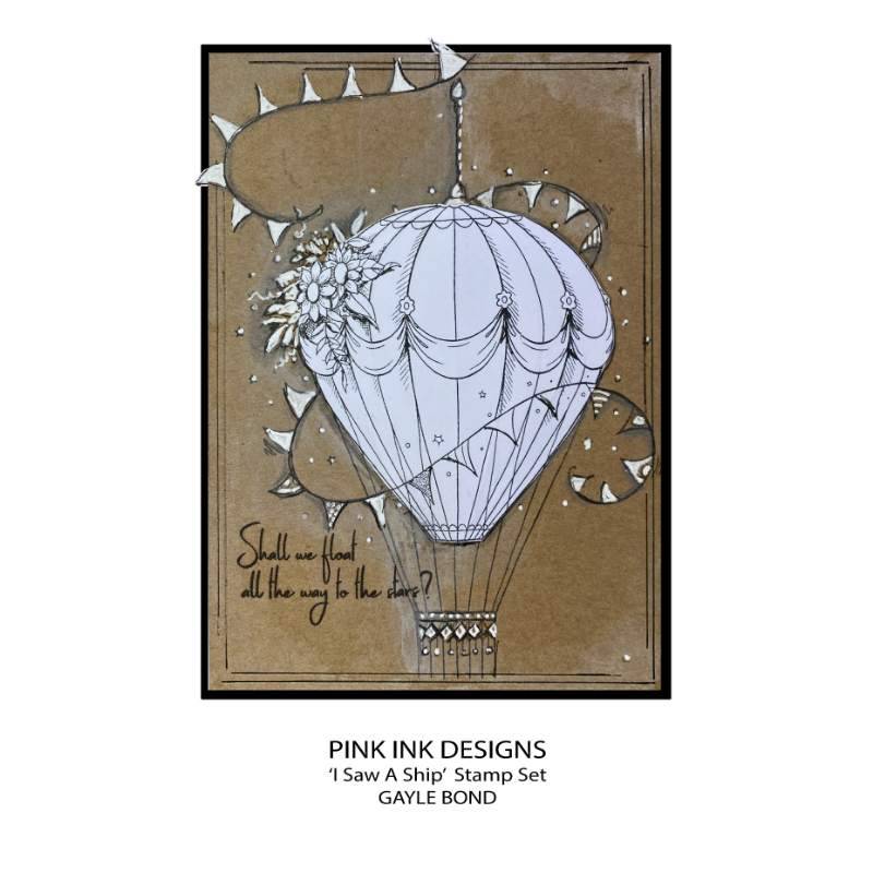 Pink Ink Designs I Saw A Ship 6 in x 8 in Clear Stamp Set - Craftywaftyshop