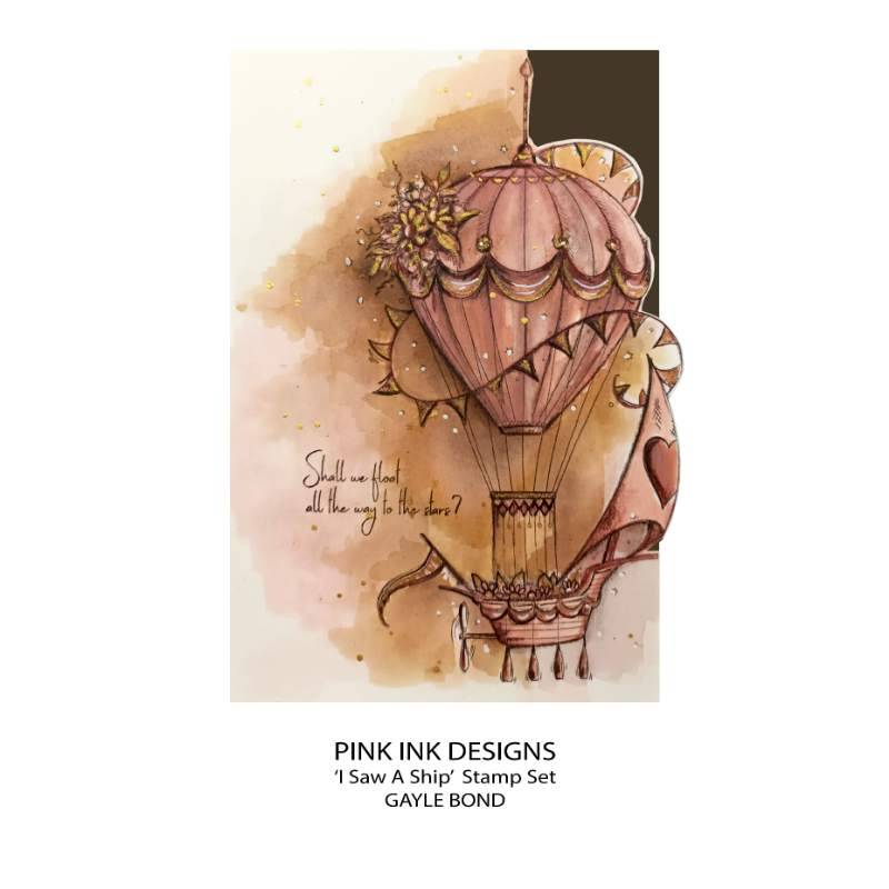 Pink Ink Designs I Saw A Ship 6 in x 8 in Clear Stamp Set - Craftywaftyshop
