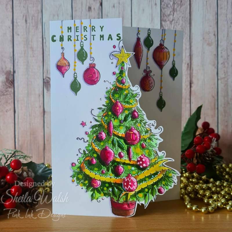 Pink Ink Designs Oh Christmas Tree 6 in x 8 in Clear Stamp Set by Creative Expressions - Craftywaftyshop