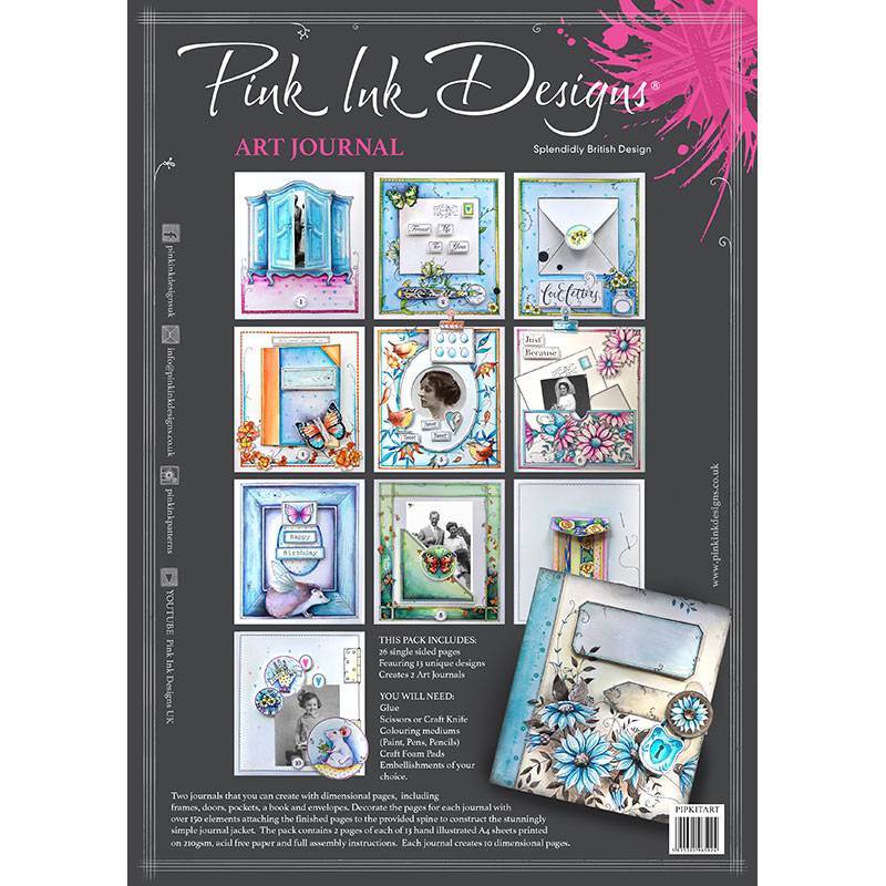 Pink Ink Designs Paper Kit Art Journal - Craftywaftyshop