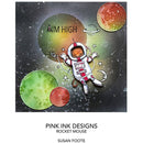 Pink Ink Designs Rocket Mouse 3 in x 4 in Clear Stamp Set by Creative Expressions - Craftywaftyshop