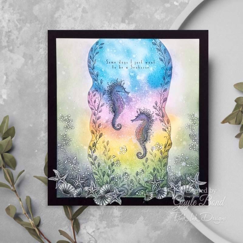 Pink Ink Designs Seas The Day 6 in x 8 in Clear Stamp Set - Craftywaftyshop
