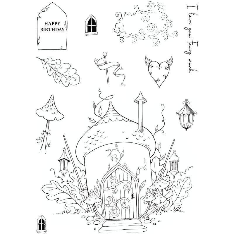Pink Ink Designs Shine A Light 6 in x 8 in Clear Stamp Set - Craftywaftyshop
