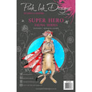 Pink Ink Designs Super Hero 6 in x 8 in Clear Stamp Set - Craftywaftyshop