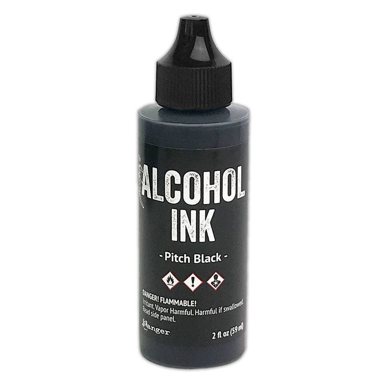 Ranger Alcohol Ink Pitch Black Large 2oz - Craftywaftyshop