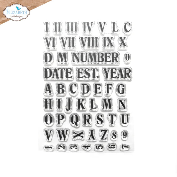 Roman numerals with alpha Stamp Set by Elizabeth Craft Designs - Craftywaftyshop