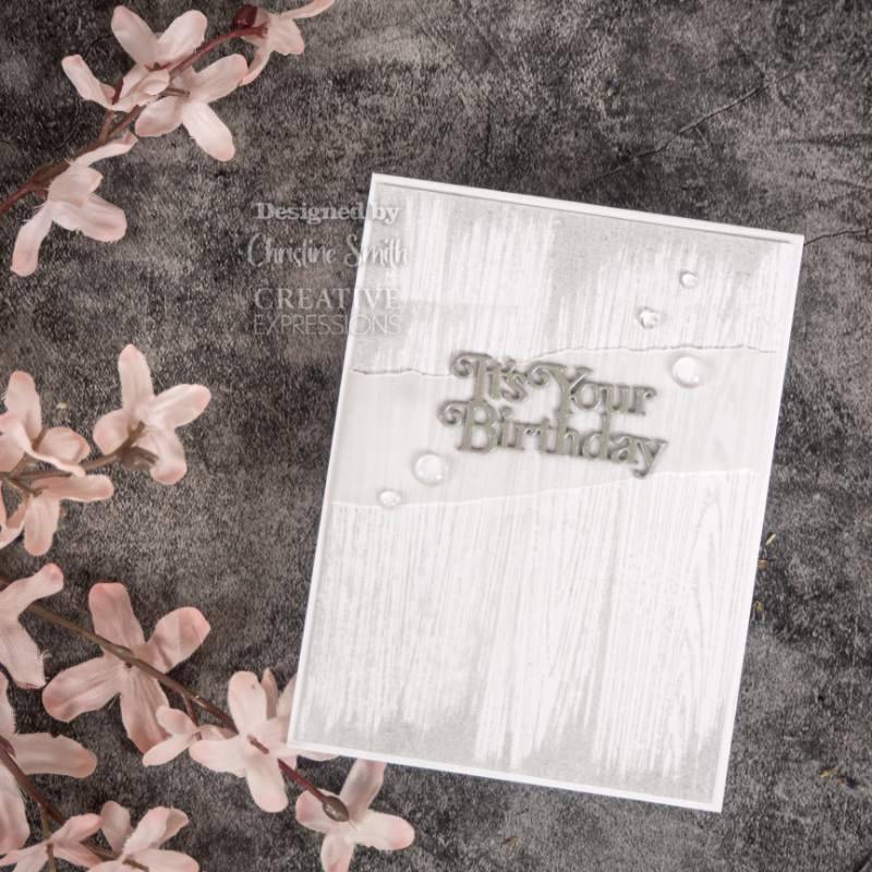 Rustic Timber 5 3/4 in x 4 I/2 in Pre-Cut Rubber Stamp by Creative Expressions - Craftywaftyshop