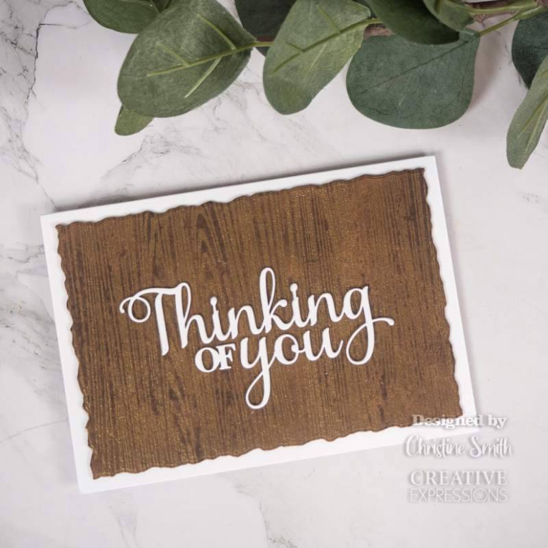 Rustic Timber 5 3/4 in x 4 I/2 in Pre-Cut Rubber Stamp by Creative Expressions - Craftywaftyshop