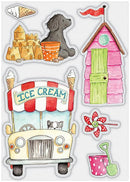 Sandy Paws Ice Cream Stamp Set by Craft Consortium - Craftywaftyshop