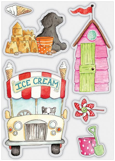 Sandy Paws Ice Cream Stamp Set by Craft Consortium - Craftywaftyshop