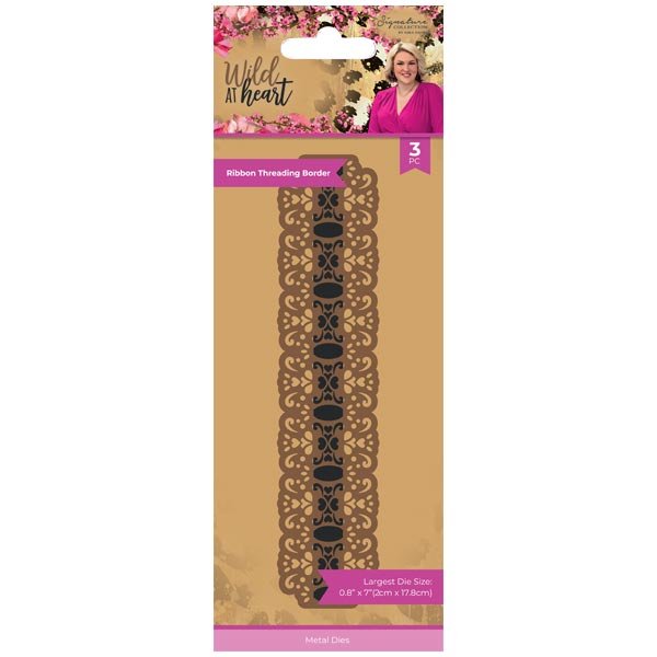 Sara Signature Wild at Heart Die Ribbon Threading Border - Craftywaftyshop