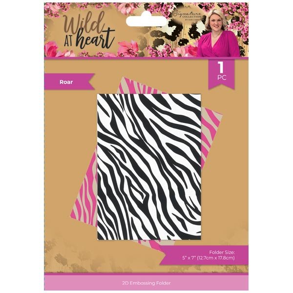 Sara Signature Wild at Heart Embossing Folder Roar - Craftywaftyshop