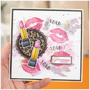 Sara Signature Wild at Heart Stencil and Clear Acrylic Stamp Glamour Girl - Craftywaftyshop