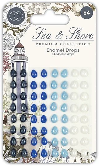 Sea & Shore Adhesive Enamel Drops by Craft Consortium - Craftywaftyshop