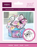 Sheena Douglass Bold Butterflies Stamp and Die Peacock Butterfly - Craftywaftyshop