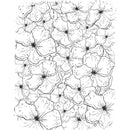 Speckled Blooms 5 3/4 in x 4 I/2 in Pre-Cut Rubber Stamp by Creative Expressions - Craftywaftyshop