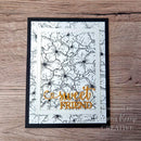 Speckled Blooms 5 3/4 in x 4 I/2 in Pre-Cut Rubber Stamp by Creative Expressions - Craftywaftyshop