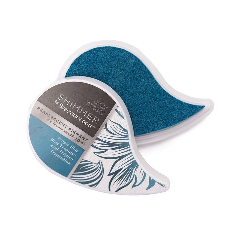 Spectrum Noir Shimmer Pearl Inkpad Tropic Blue by Crafters Companion - Craftywaftyshop