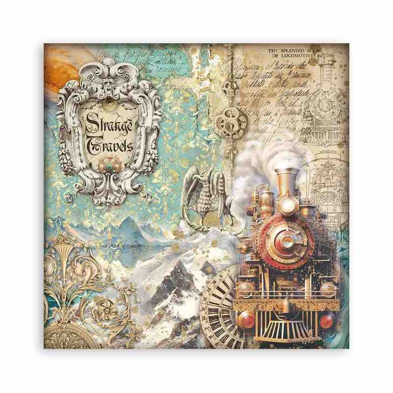 Stamperia Mini Scrapbooking Pad (8×8) Sir Vagabond In Fantasy World - Craftywaftyshop