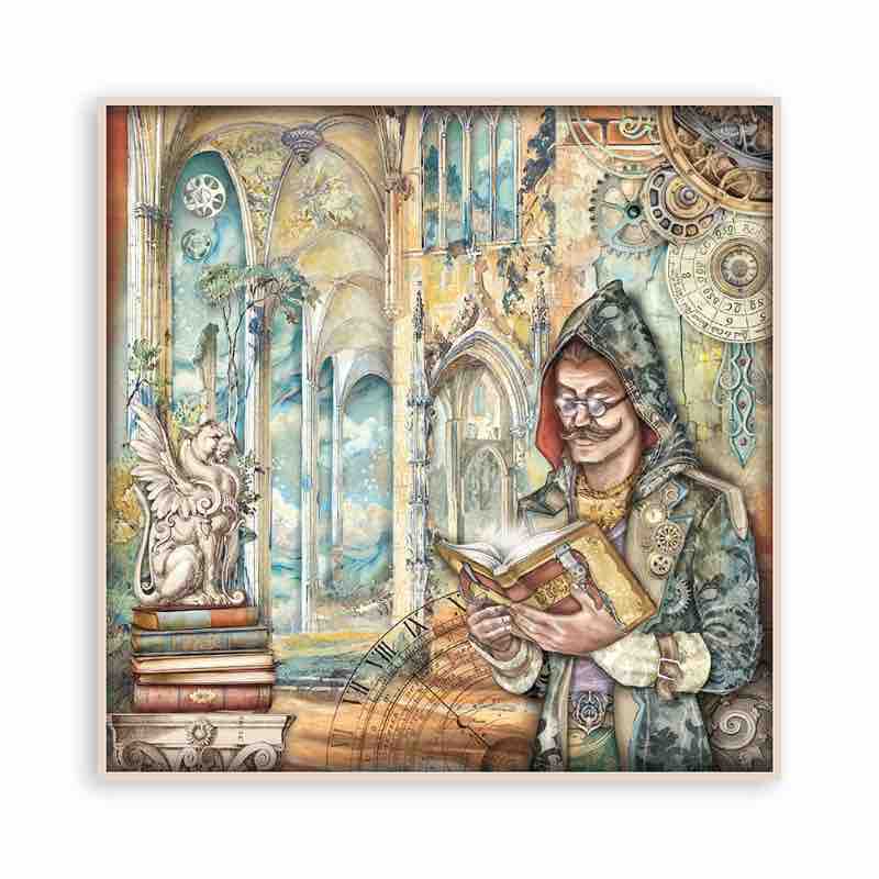 Stamperia Mini Scrapbooking Pad (8×8) Sir Vagabond In Fantasy World - Craftywaftyshop