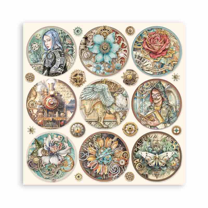 Stamperia Mini Scrapbooking Pad (8×8) Sir Vagabond In Fantasy World - Craftywaftyshop