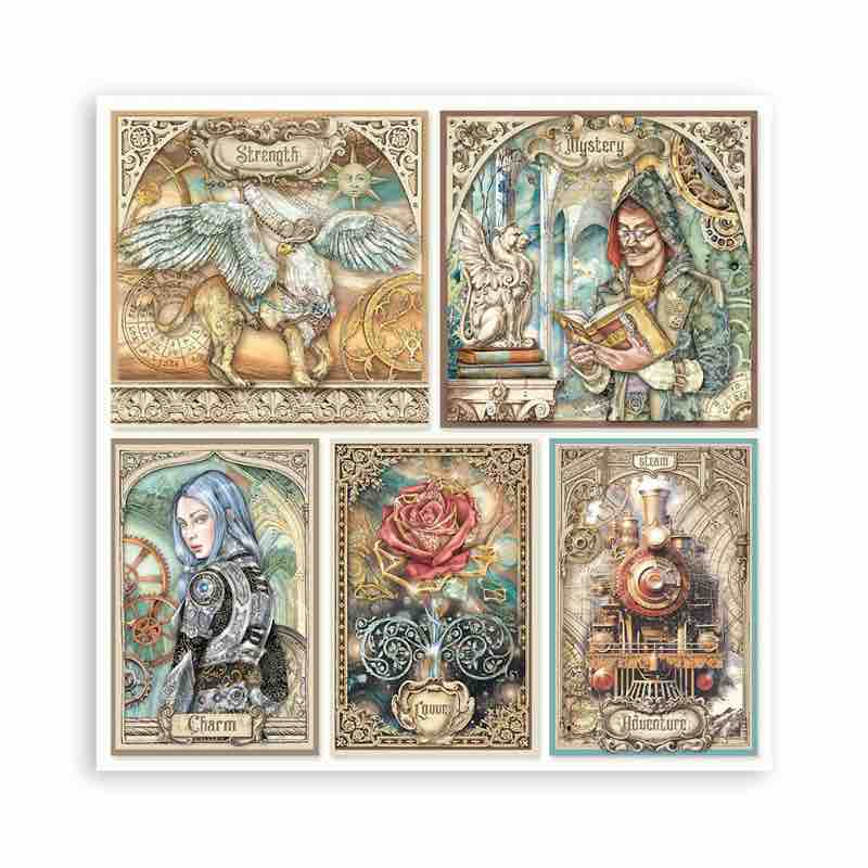 Stamperia Mini Scrapbooking Pad (8×8) Sir Vagabond In Fantasy World - Craftywaftyshop