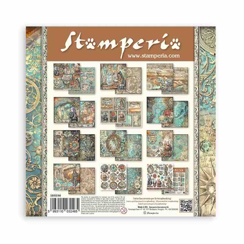 Stamperia Mini Scrapbooking Pad (8×8) Sir Vagabond In Fantasy World - Craftywaftyshop
