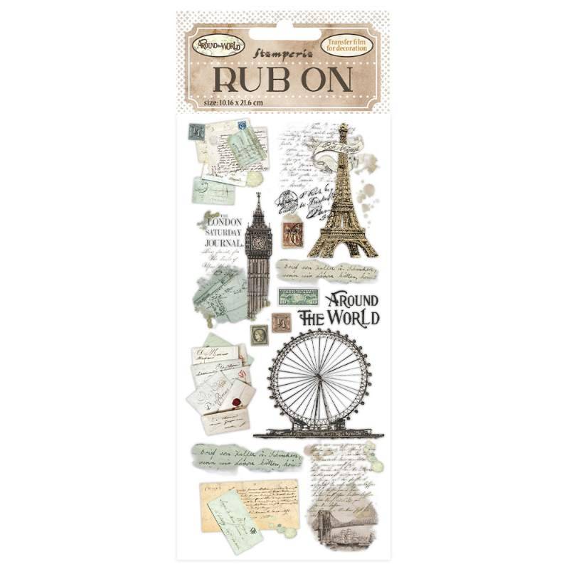 Stamperia Rub On 10.16 cm x 21.6 cm Around The World Monuments by Creative Expressions - Craftywaftyshop