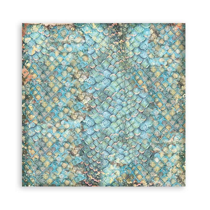 Stamperia Scrapbooking Pad 10 sheets 30.5 x 30.5(12×12) Maxi Backgrounds Songs Of The Sea - Craftywaftyshop
