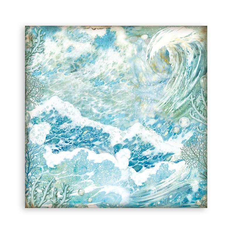 Stamperia Scrapbooking Pad 10 sheets 30.5 x 30.5(12×12) Maxi Backgrounds Songs Of The Sea - Craftywaftyshop