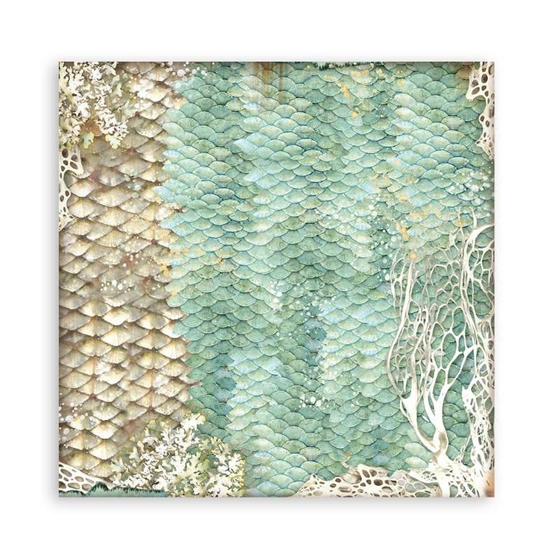 Stamperia Scrapbooking Pad 10 sheets 30.5 x 30.5(12×12) Maxi Backgrounds Songs Of The Sea - Craftywaftyshop