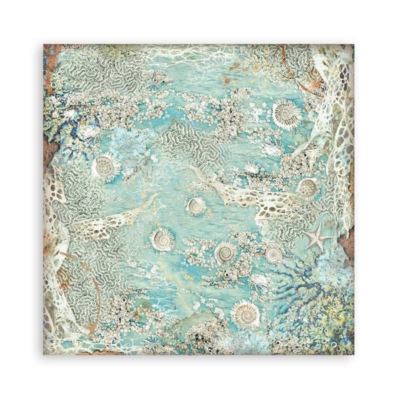 Stamperia Scrapbooking Pad 10 sheets 30.5 x 30.5(12×12) Maxi Backgrounds Songs Of The Sea - Craftywaftyshop
