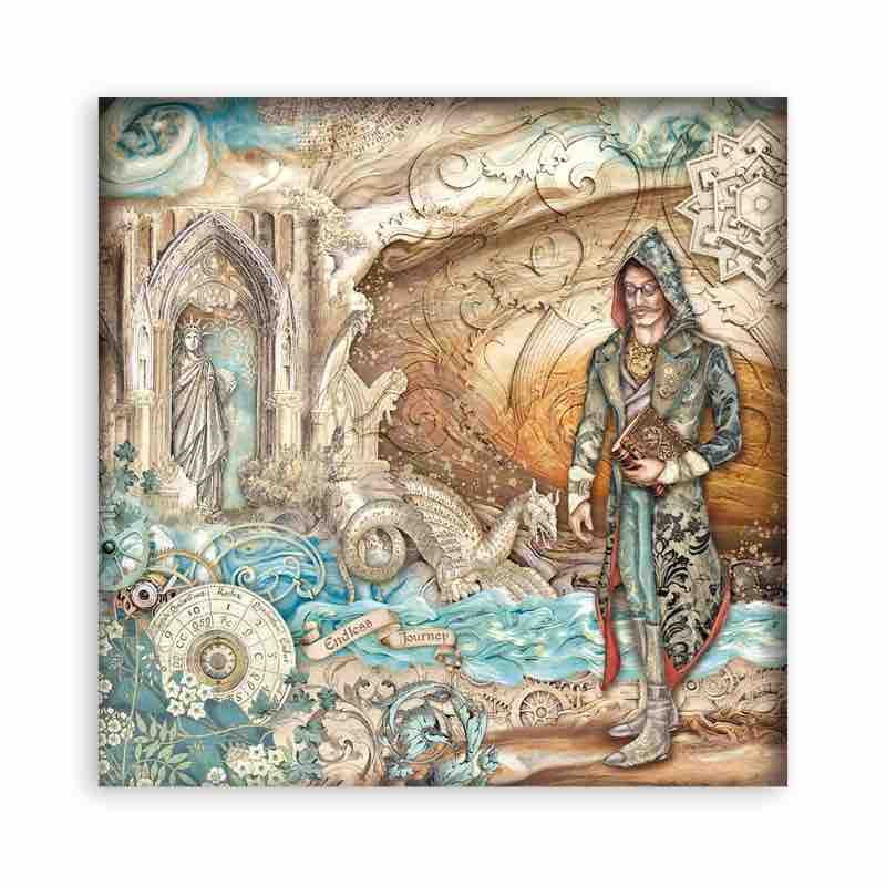Stamperia Scrapbooking Pad (12″x12″) Sir Vagabond In Fantasy World - Craftywaftyshop