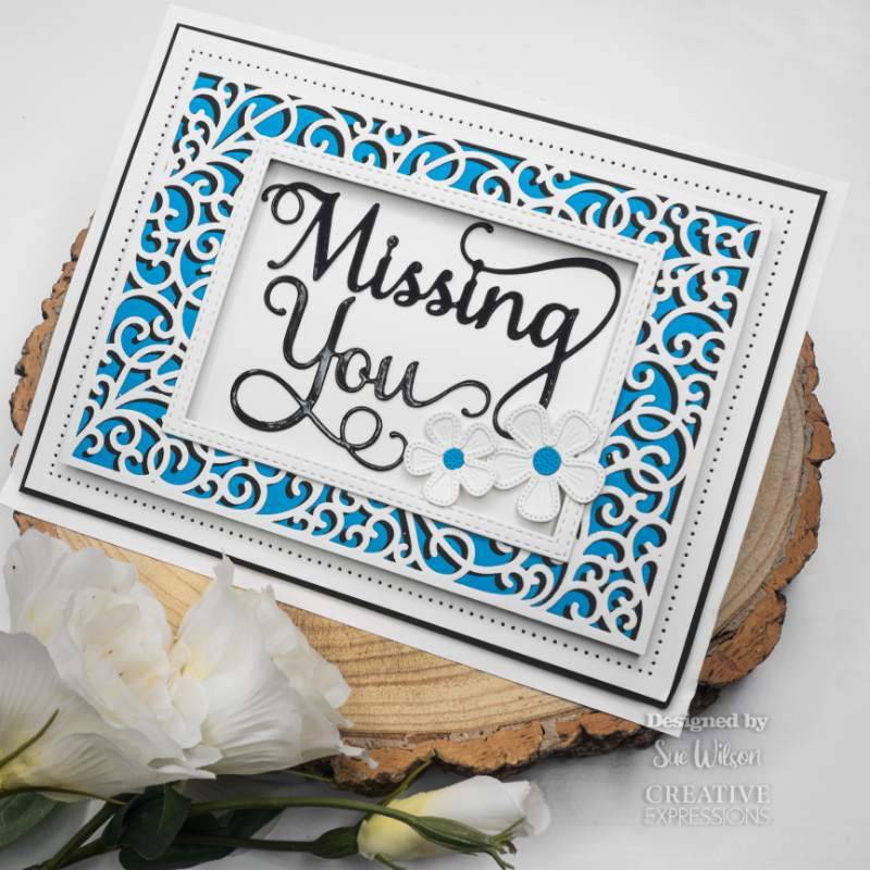 Sue Wilson Background Collection Swirly Scrolls Craft Die by Creative Expressions - Craftywaftyshop
