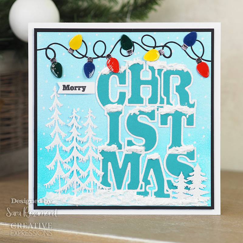 Sue Wilson Big Bold Words Christmas Craft Die & Stamp Set by Creative Expressions - Craftywaftyshop